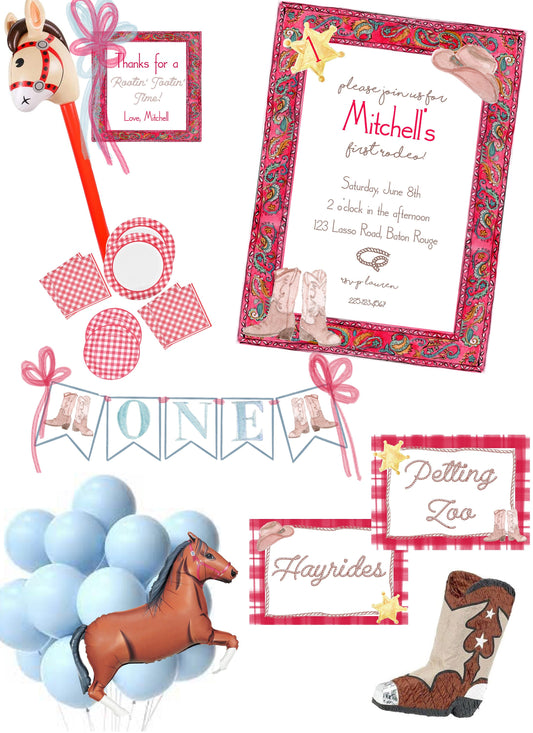 First Rodeo Invitation Digital Download