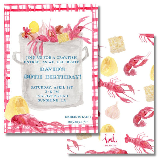 Crawfish Boil Invitation Digital Download
