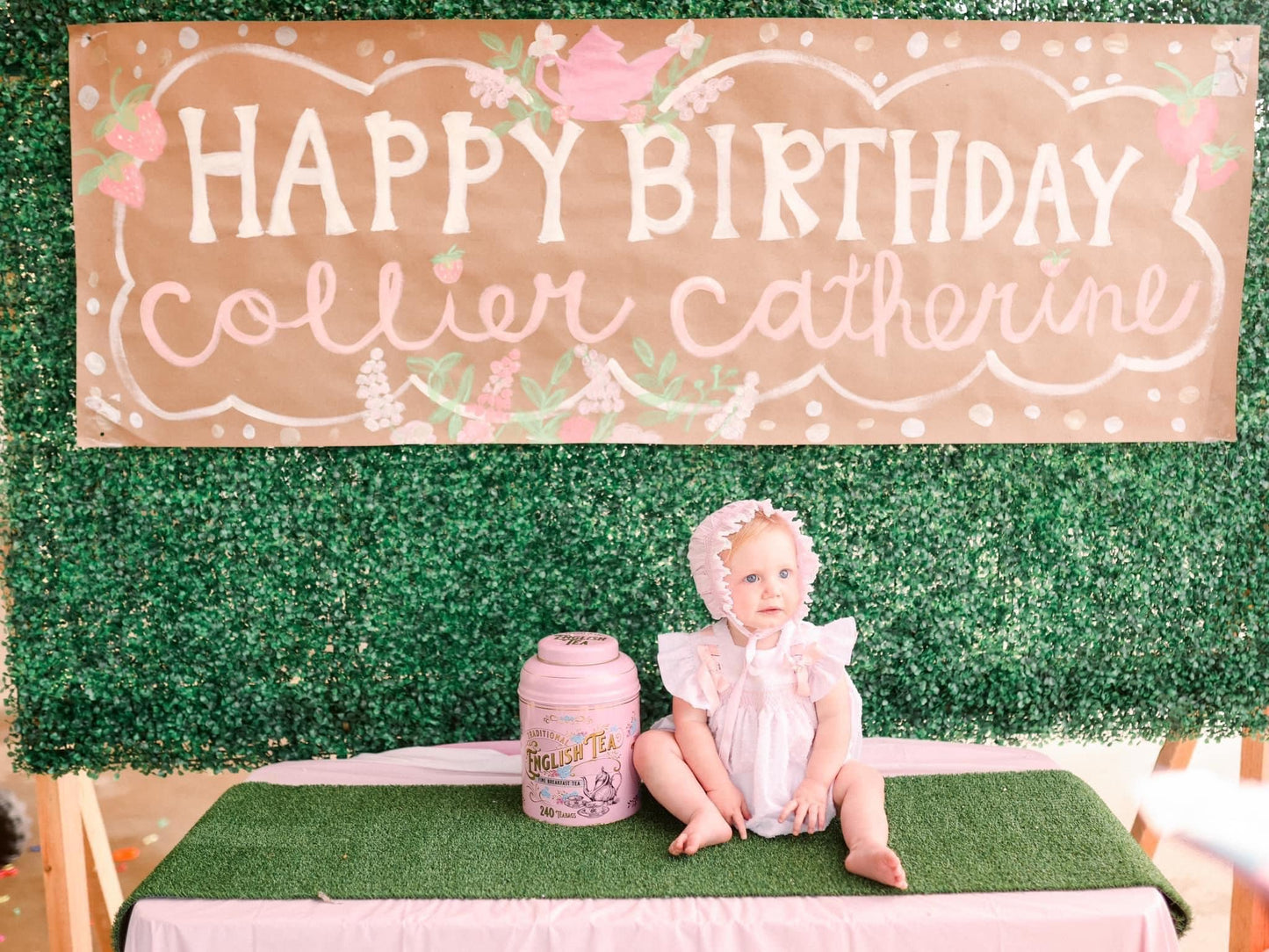 Berry Cute Tea Party Invitation Digital Download