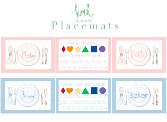 Two Sided Laminated Placemat- Handwriting Practice