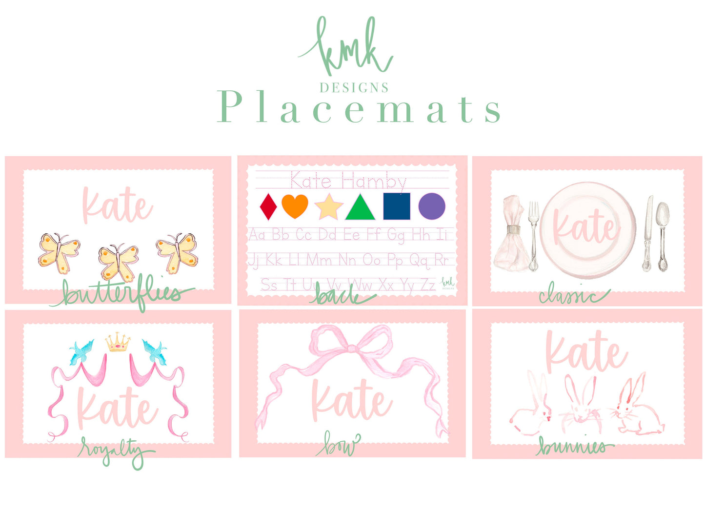 Two Sided Laminated Placemat- Handwriting Practice