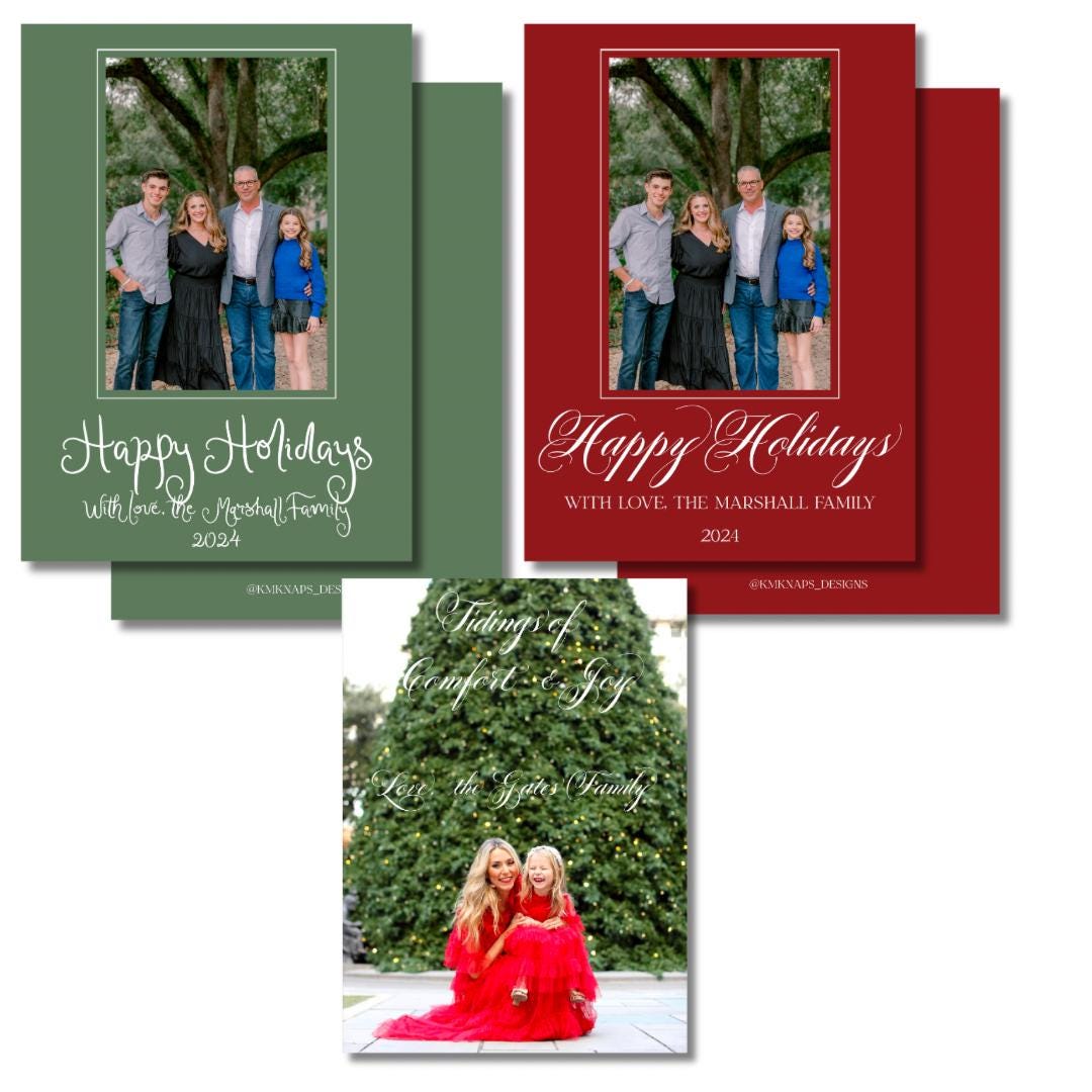 Custom Christmas Card- Solid Color