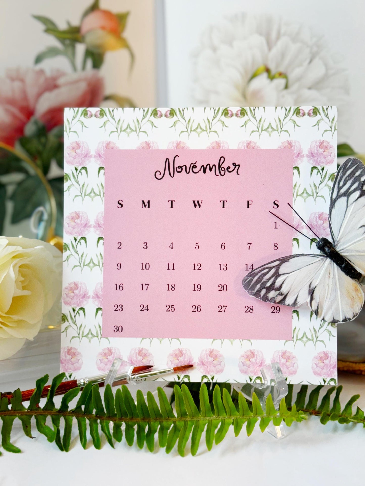 2025 Desktop Calendar- Birth Flowers