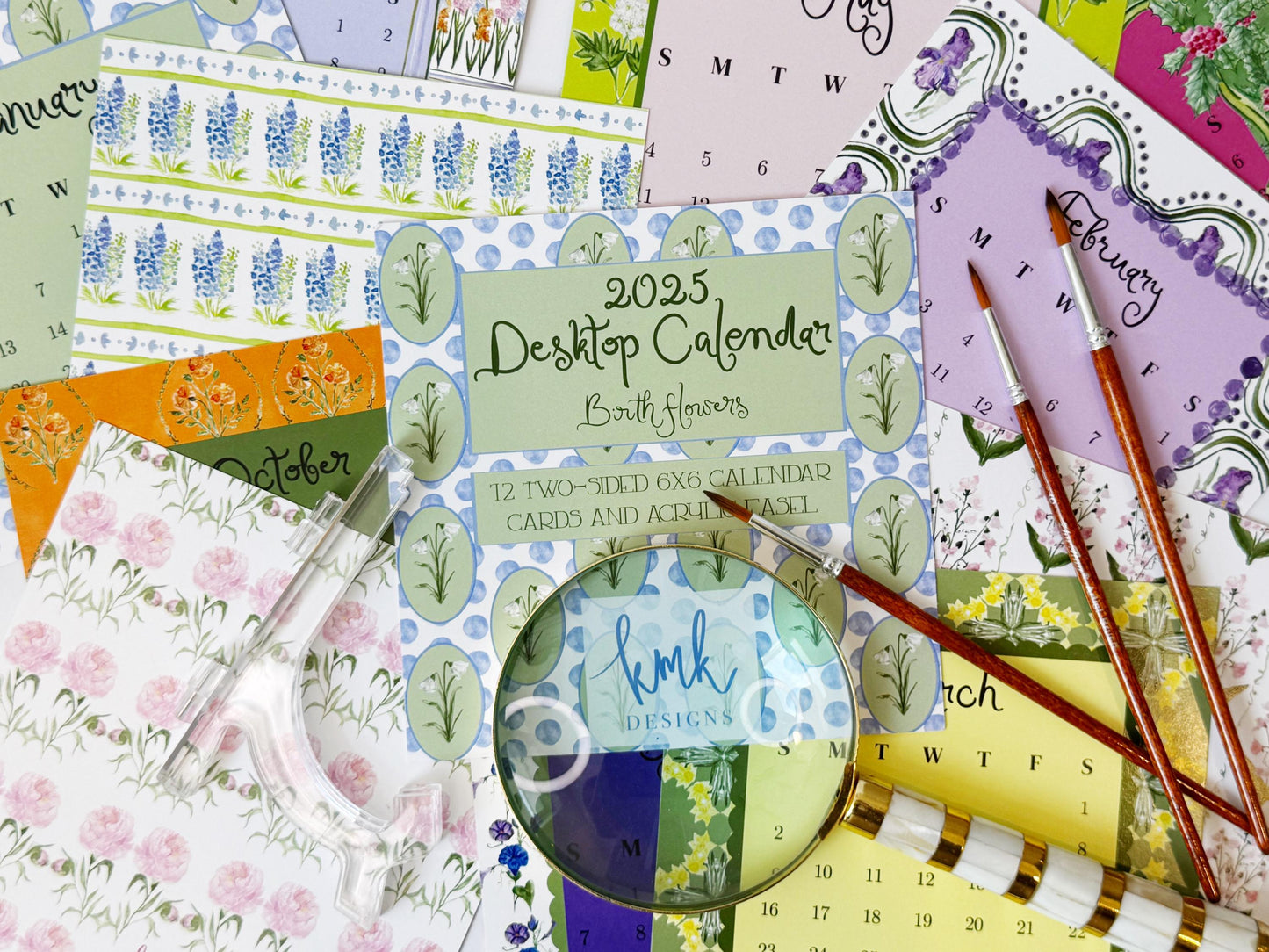 2025 Desktop Calendar- Birth Flowers