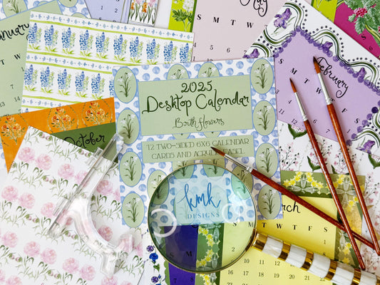 2025 Desktop Calendar- Birth Flowers
