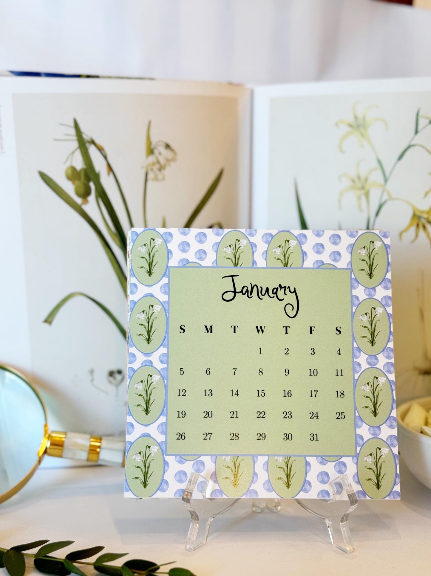 2025 Desktop Calendar- Birth Flowers