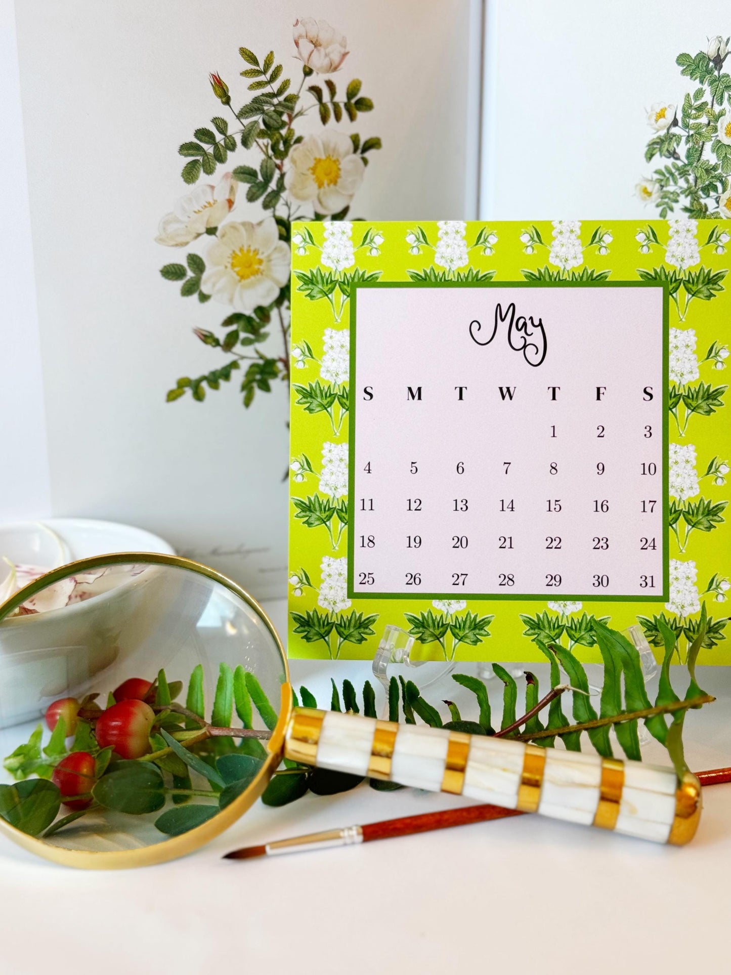 2025 Desktop Calendar- Birth Flowers