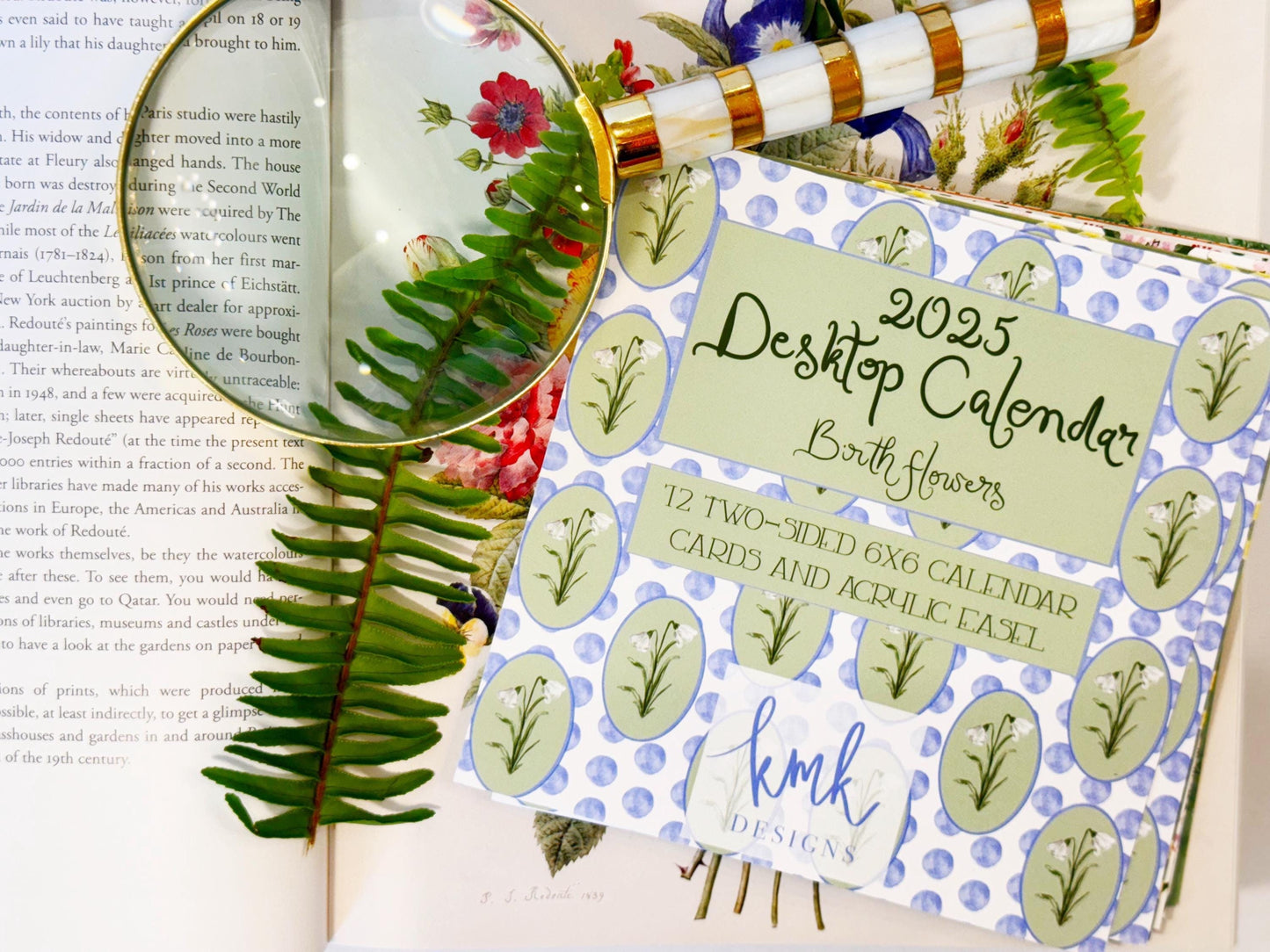 2025 Desktop Calendar- Birth Flowers