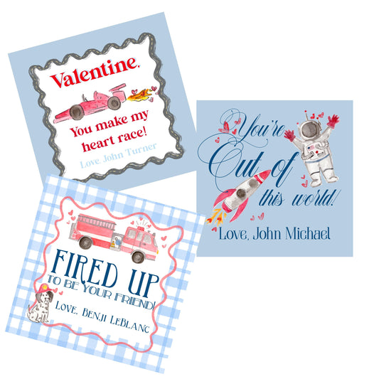Children&#39;s Watercolor Valentines (Stickers or Tags)