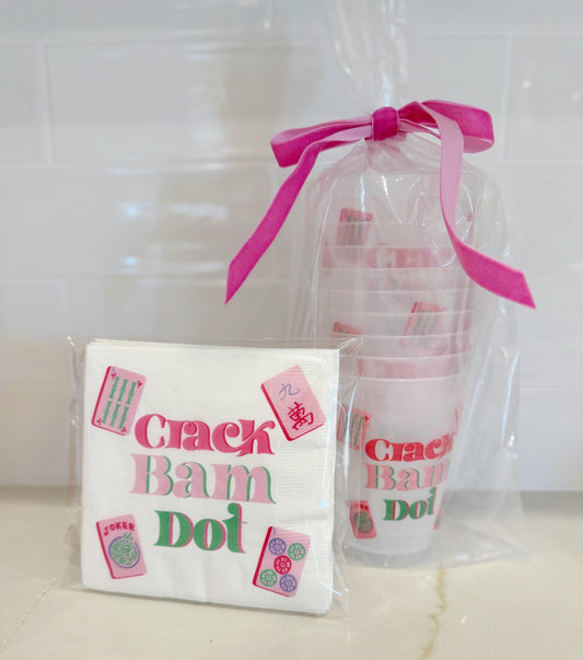 Mahjong Party Pack- 10 ct. Cups and Cocktail Napkins