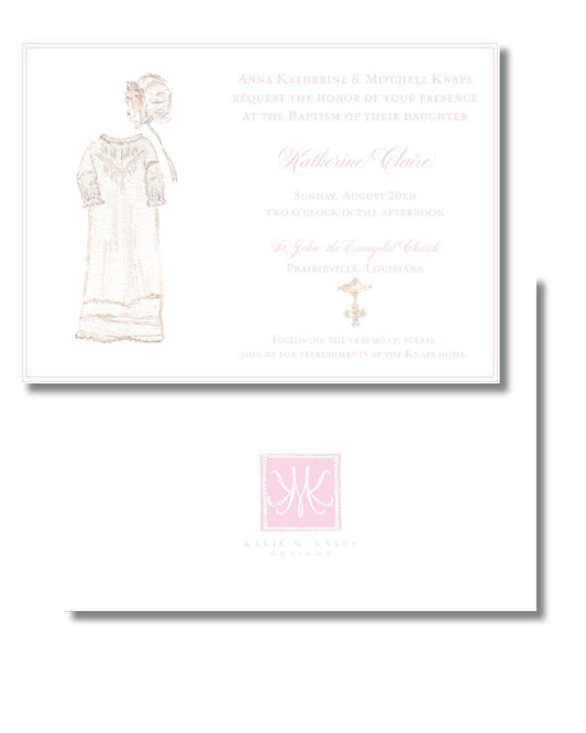 Baptism Gown Invitation Digital Download