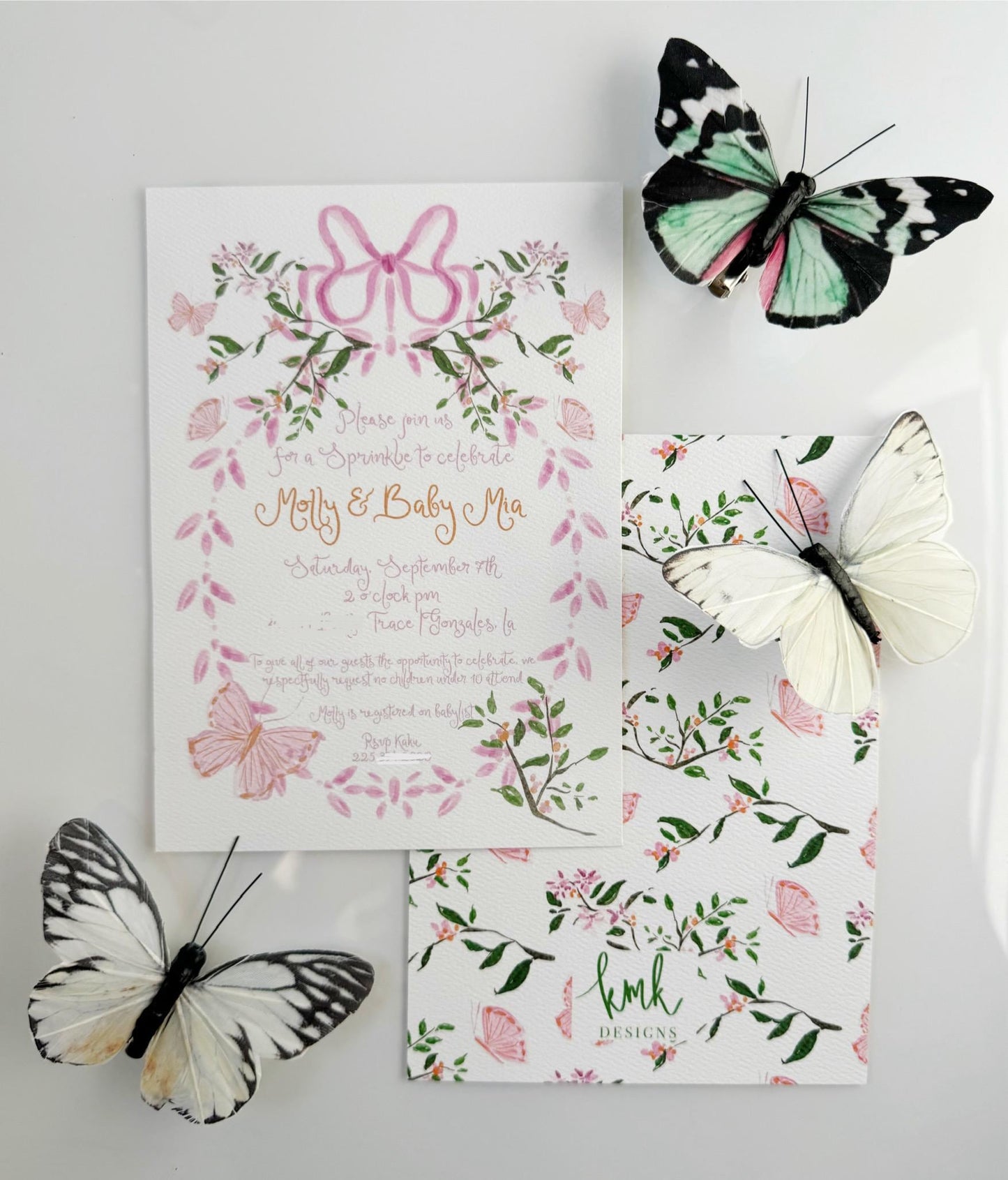 Butterfly Shower Invitation Digital Download