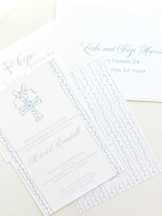 Baptism or Baby Dedication Invitation Digital Download- Pink or Blue