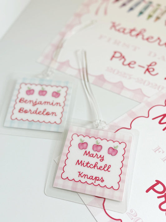 Watercolor Laminated Bag Tag- BTS Edition