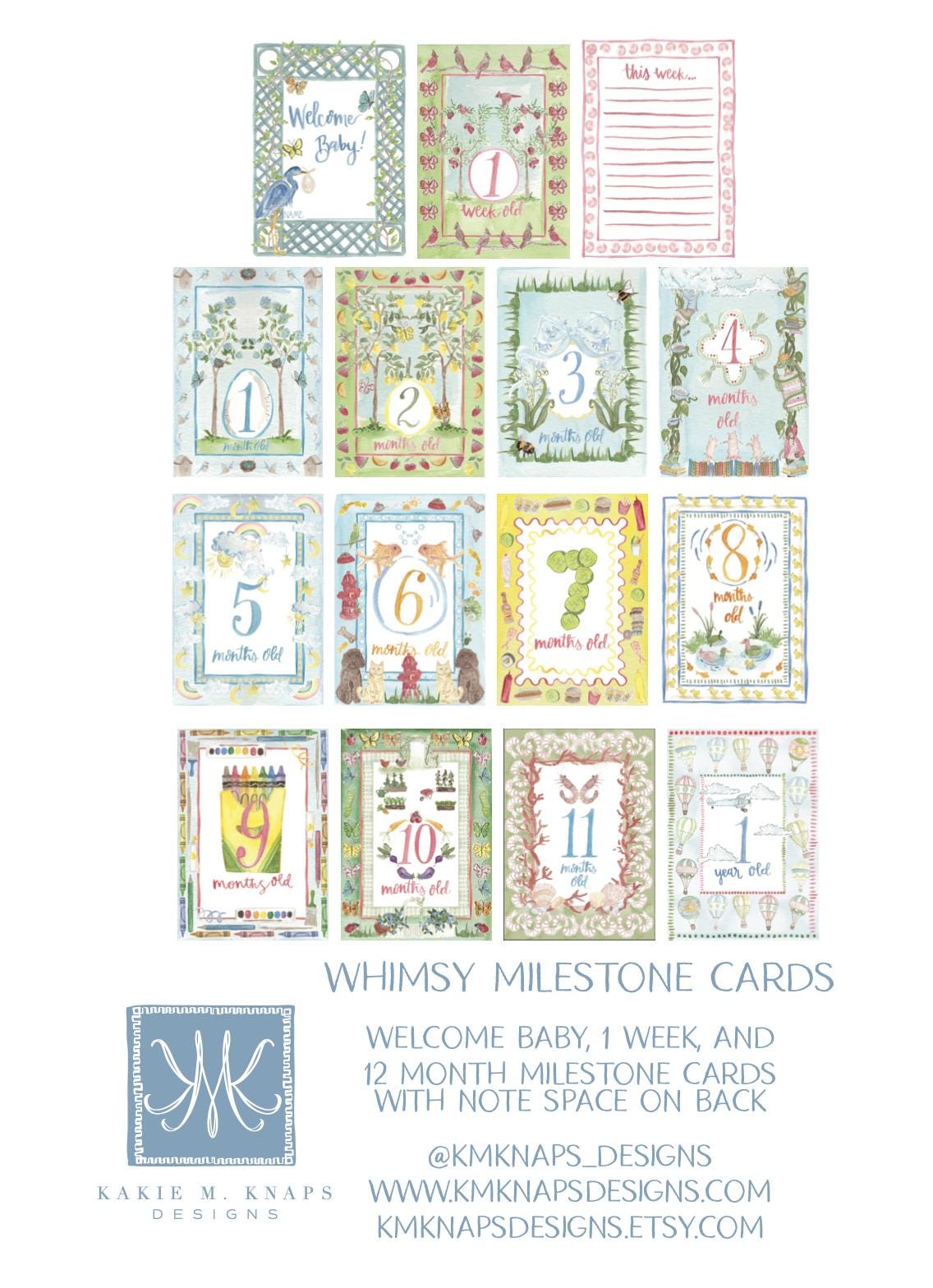 The Whimsy Set- Milestone Cards